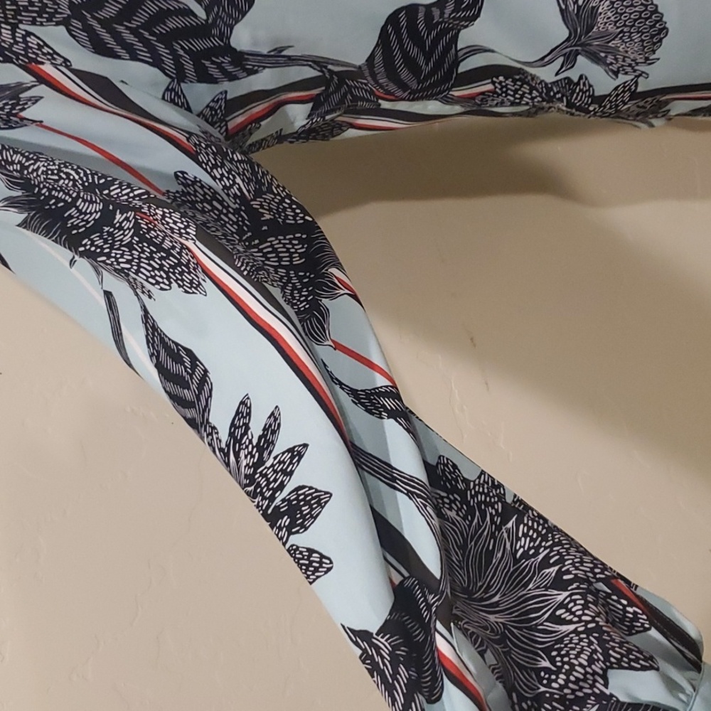 Beautiful bold sea green print shirt XL - Picture 4 of 5